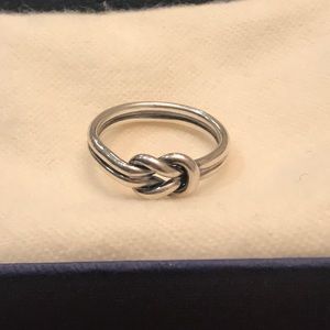 James Avery Silver Petite Lovers Knot Ring Size 5